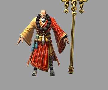 Presiding Master Mage Monk Elder Abbot Fahai Shaolin Monk 3d model