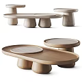The combination of several sides of the tea table 3d model
