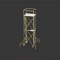 Tall Multi Level Metal Scaffolding Structure With Support Platform Frames