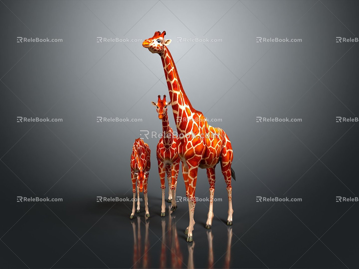 Giraffe Low Model Giraffe African Animal Toy Giraffe Muppet Toy Animal Cartoon Giraffe 3d model