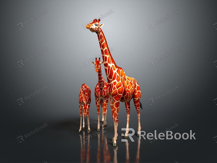 Giraffe Low Model Giraffe African Animal Toy Giraffe Muppet Toy Animal Cartoon Giraffe model