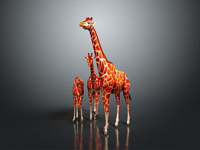 Giraffe Low Model Giraffe African Animal Toy Giraffe Muppet Toy Animal Cartoon Giraffe 3d model