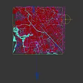 Aerial Urban Planning View With City Layout Road Network Water Bodies And Green Spaces