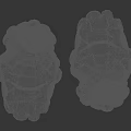 Women In White Wedding Dresses Back And Front View Holding Phone On Simple Gray Background