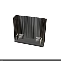 Pleated Fabric Structure With Two Lounge Chairs And Soft Comfortable Cushions