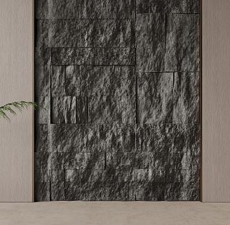 PU stone background wall 3d model