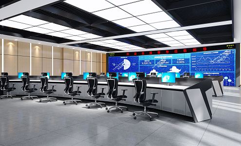 Modern Control Room 3d model