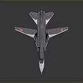 Detailed Military Fighter Jet Model With Wings Tail And Markings On Dark Background