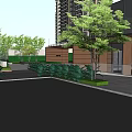 Modern Garden Landscape Design With Large Tree Stone Wall Steps And Green Plants