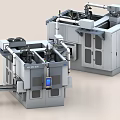 Advanced Automated Dual Industrial Equipment Units With Digital Control Panel Metal Doors And Conveyor System