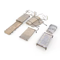 Scenic Components With Folded Fabric Mats Wooden Frames And Stitched Details