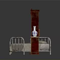 Modern Home Furniture Display With Bed Cabinet Chair And Decorative Vase