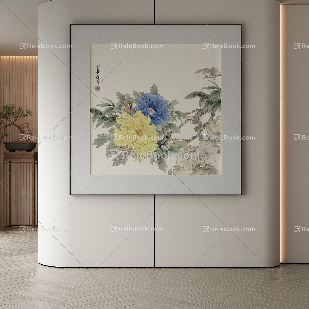 New Chinese Decorative Painting 3d model