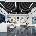 Modern Monitoring Room Interior Featuring Multiple Screens Control Desk Office Chairs Charts And World Map