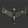 Space Aerospace Themed Model Aircraft With Green Yellow Camouflage And White Cross Symbols
