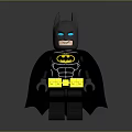 Lego Batman Toy Figure With Black Cape Yellow Belt And Blue Eyes