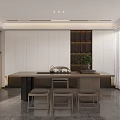 Modern Living Room Interior Design with Light Sofa Armchair Coffee Table Window Blinds and Plants