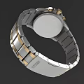 SEIKO Chronograph Watch With Black Dial Silver And Gold Stainless Steel Band