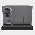 Modern Black And Silver Coffee Machine With Digital Display For Kitchen Use 3d model