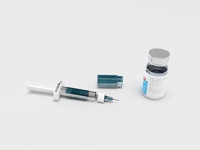 Modern syringe first aid medical equipment model