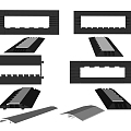 Ramp deceleration strip routing slope wire and cable trunking 3d model