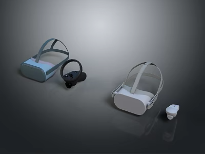 High Quality VR Headset And Controller Devices As Electronic Appliance Products 3d model