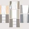 Modern Window Curtains with Various Colors and Different Styles for Home Interior