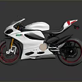 MV Agusta White Sport Motorcycle With Red Rims And Sleek Racing Design