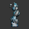 Mythical Rock Creature Character With Blue Glowing Cracks And Stone Structure 3d model