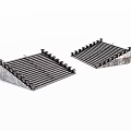 Two Metal Grilles With Parallel Bars For Industrial Ventilation Use 3d model
