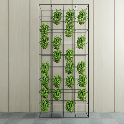 Modern potted green plant 3d model