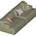 Modern Multiplayer Sofa 3d model