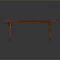 Elegant Mahogany Console Table With Intricate Carved Legs And Classic Design