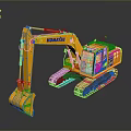 Heavy Duty Yellow KOMATSU Crawler Excavator Industrial Construction Machinery With Large Bucket