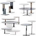 Stylish Modern Coffee Tables with Diverse Designs Metal Wooden Bases Round Tops and Various Heights