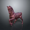 Bronze Horse Sculpture With Detailed Artistic Standing Pose And Shiny Surface
