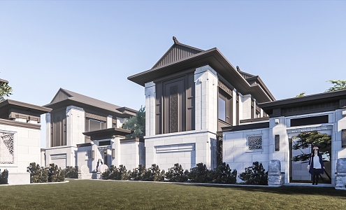 New Chinese Townhouse Homestay 3d model