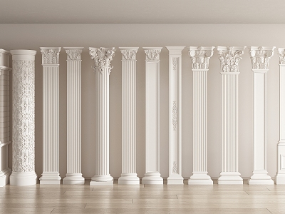 Jane European Columns Roman Columns 3d model