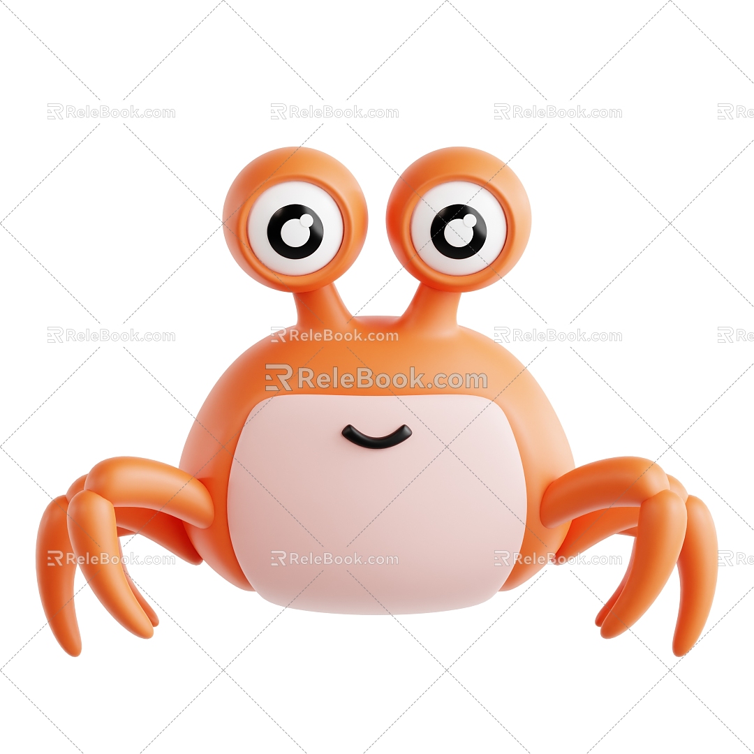 Modern crab toy crab cartoon crab 3d model