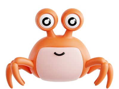 Modern crab toy crab cartoon crab 3d model