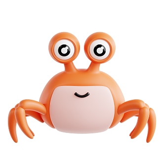 Modern crab toy crab cartoon crab 3d model