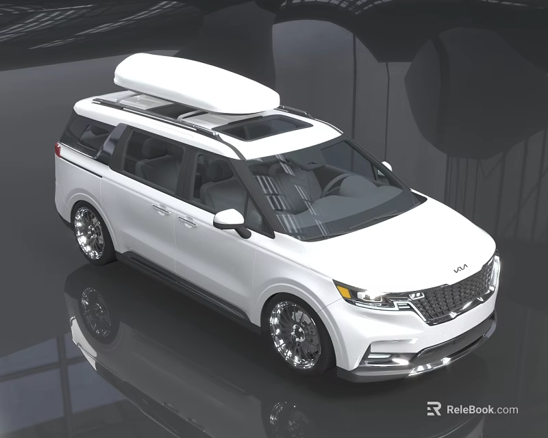 White SUV With Modern Design Roof Box Large Alloy Wheels And Sleek Exterior 3d model 