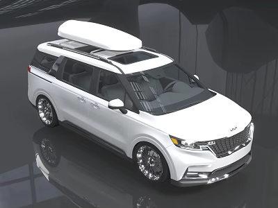 White SUV With Modern Design Roof Box Large Alloy Wheels And Sleek Exterior 3d model