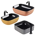 Modern Bathroom Vessel Sink Collection Featuring Gold Silver and Black Finish Options