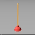 Essential Household Plunger With Red Suction Cup And Yellow Handle