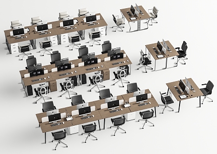 Modern Office Desk and Chair Office Desk and Chair Combination Staff Office Manager Desk Class Desk Computer Desk Office Furniture Desk and Chair 3d model