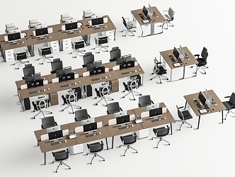 Modern Office Desk and Chair Office Desk and Chair Combination Staff Office Manager Desk Class Desk Computer Desk Office Furniture Desk and Chair 3d model