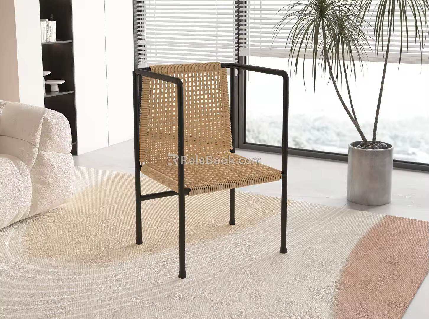 Rattan Furniture Single Sofa 3d model