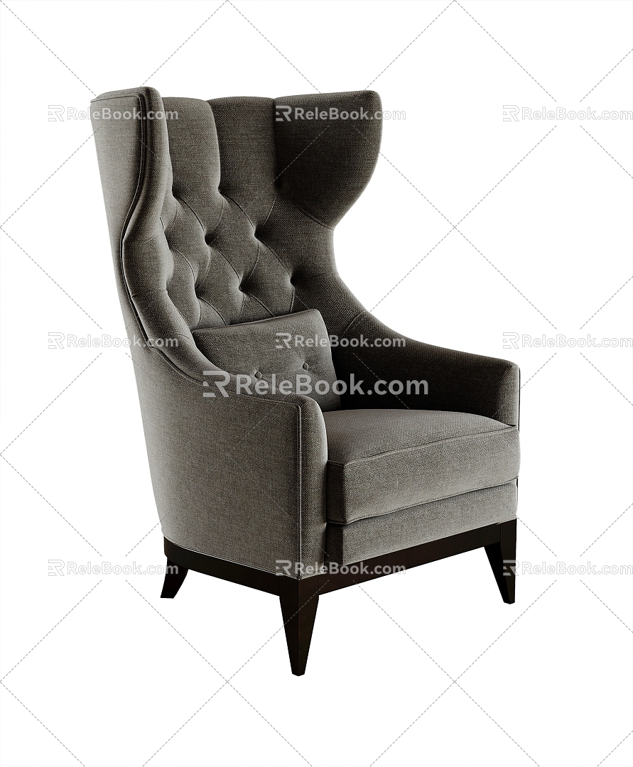 American-style single-person leisure sofa 3d model