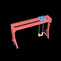 Red Industrial Gantry Crane With Frame Beam Column And Lifting Equipment